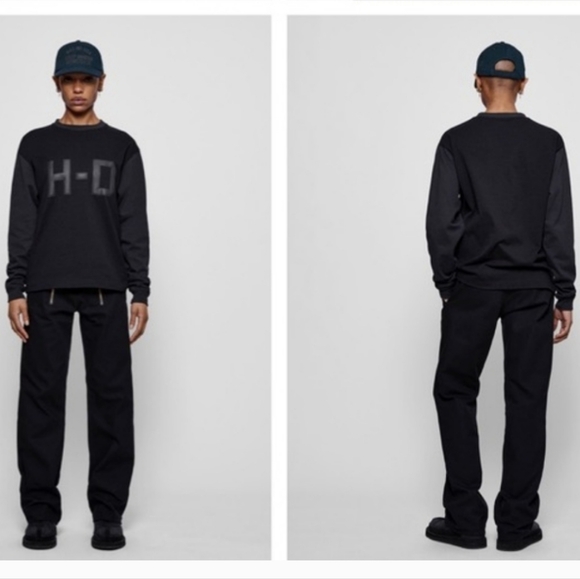 🆕️ Harley Davidson H-D Two Toned Ringer Long Sleeve Tee in Jet Black - Picture 3 of 13